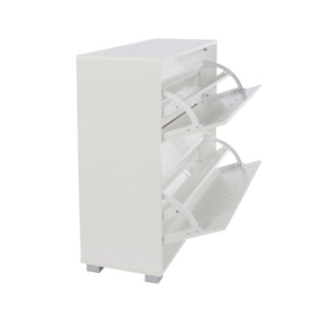 Clermont Gloss White Shoe Storage Cabinet